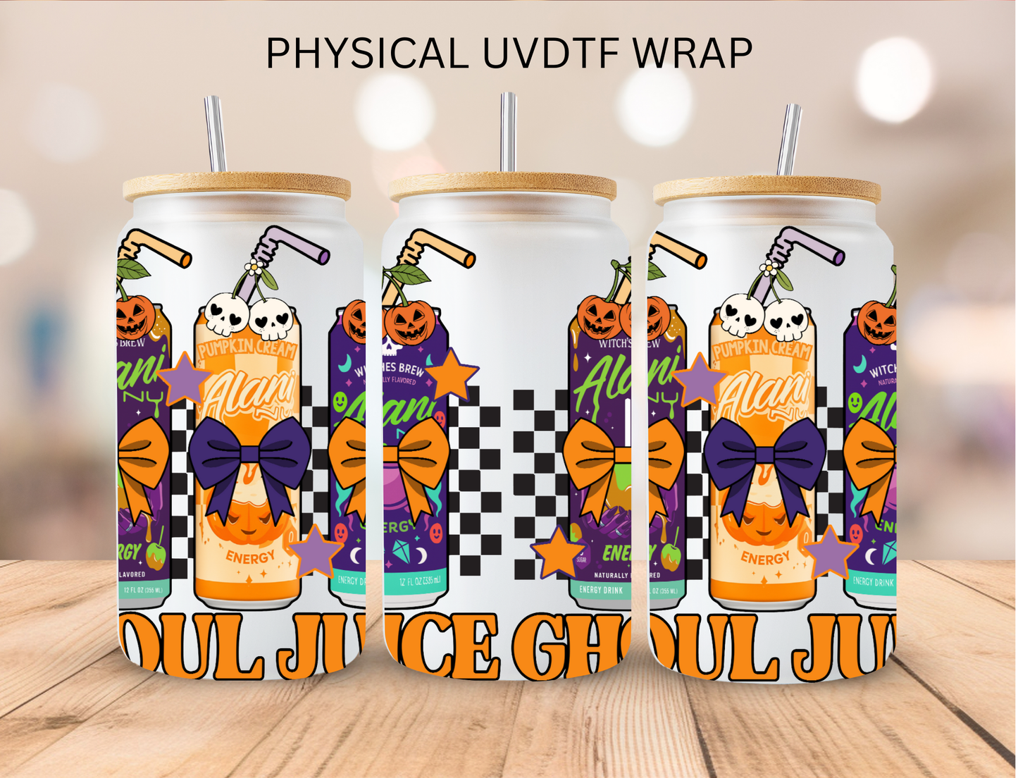 Halloween Ghoul Juice - 16 oz / 20 oz Libby UV DTF Wrap