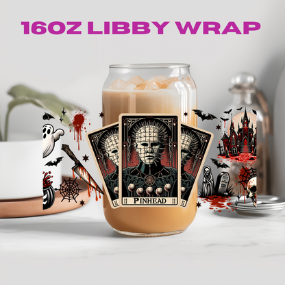 Horror Halloween Tarot Card Collection - 16 oz / 20 oz Libby UV DTF Wrap