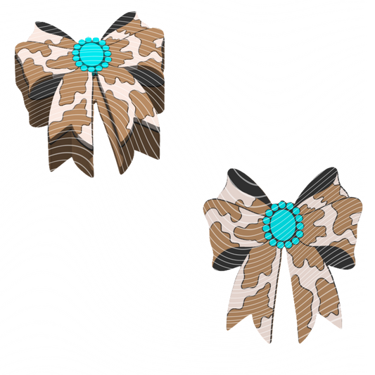 Cowhide Concho Bow - 3D Printed Straw Topper