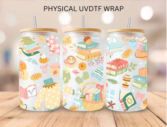 Fall Bookish - 16 oz / 20 oz Libby UV DTF Wrap