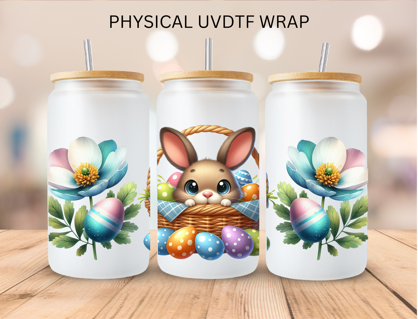 Easter Basket Animals Bundle - 16 oz / 20 oz Libby UV DTF Wrap