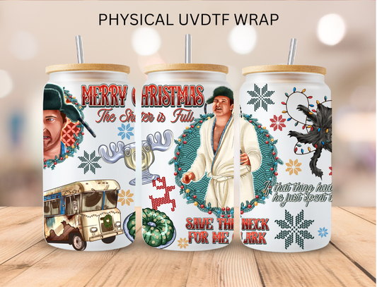 Christmas Save The Neck For Me Clark - 16 oz / 20 oz Libby UV DTF Wrap