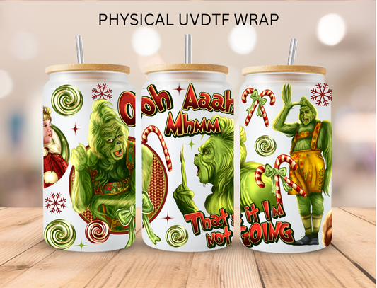 Christmas Mean Green Ooh Ahh - 16 oz / 20 oz Libby UV DTF Wrap