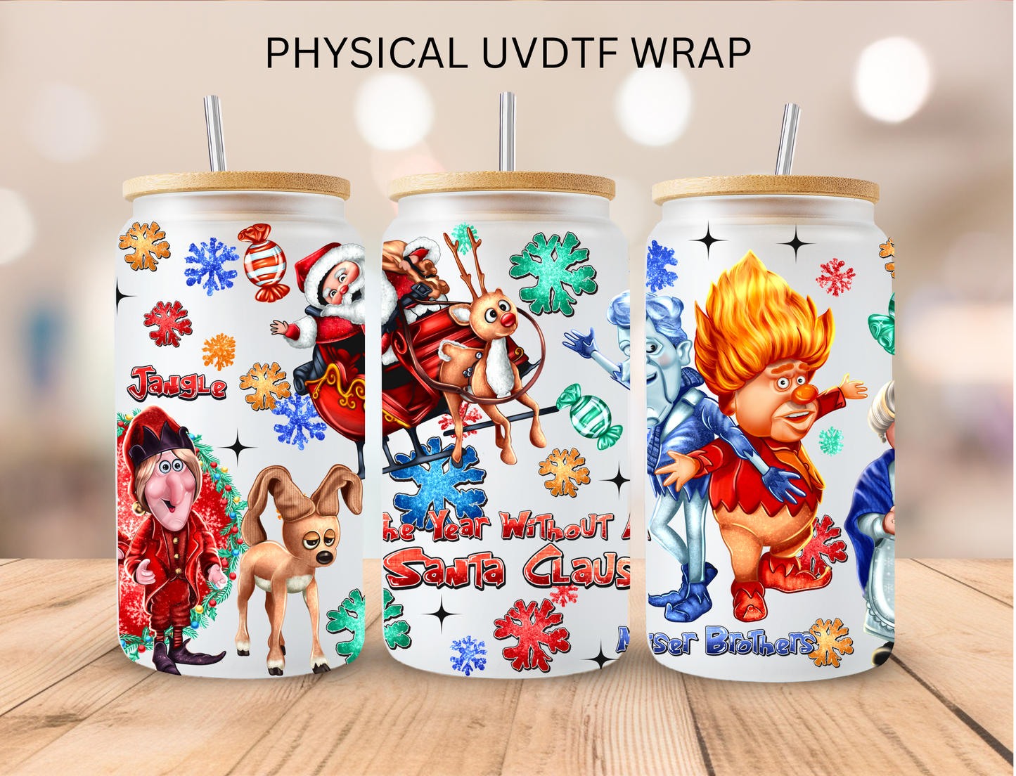 Christmas Brothers - 16 oz / 20 oz Libby UV DTF Wrap