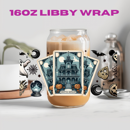 Horror Halloween Tarot Card Collection - 16 oz / 20 oz Libby UV DTF Wrap