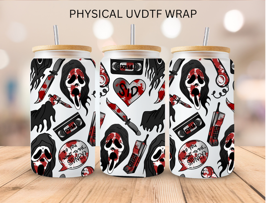Halloween Ghost Sid - 16 oz / 20 oz Libby UV DTF Wrap