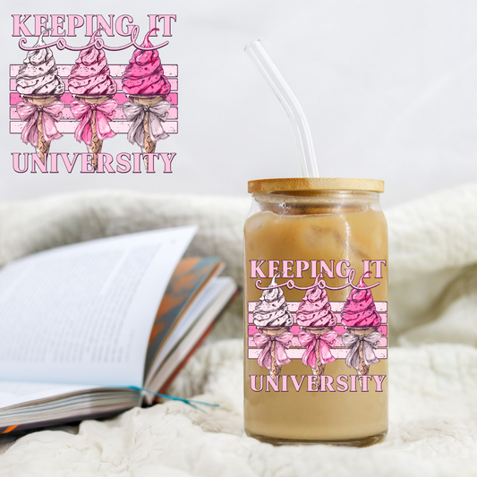 Swirl Ice cream Keeping It University - UVDTF decals EXCLUSIVE DESIGNER