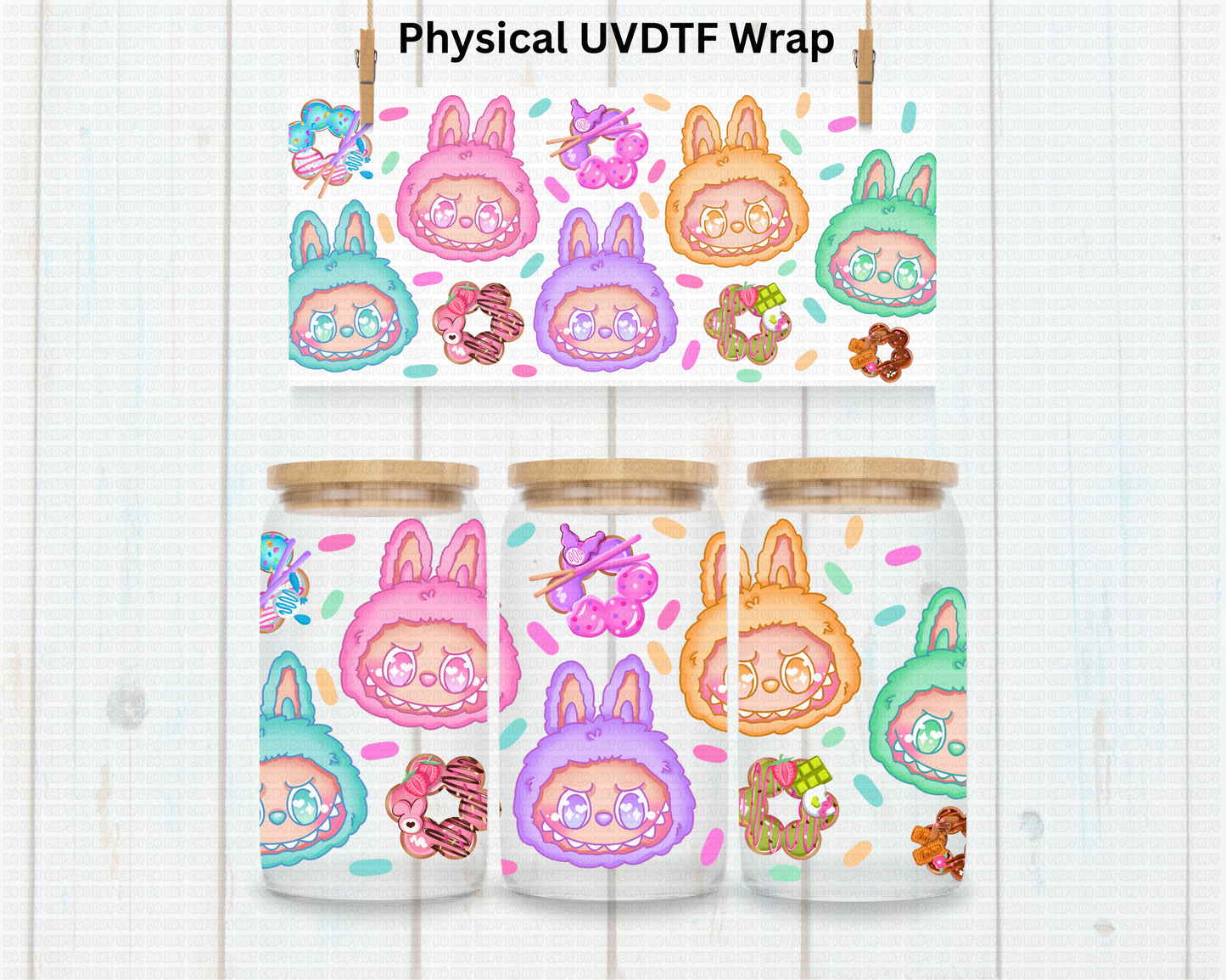 Donut LaBu Bear - 16 oz / 20 oz Libby UV DTF