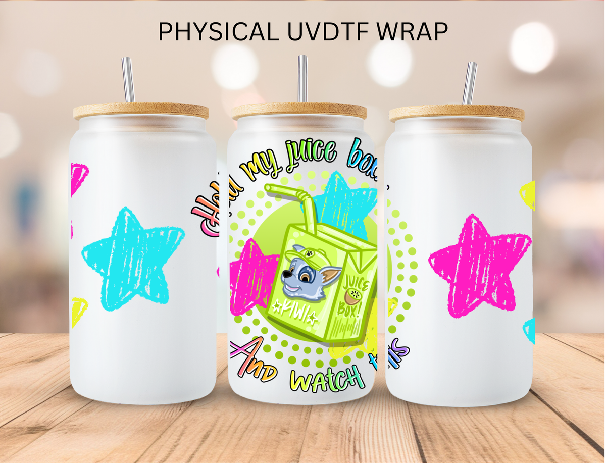 Kiwi Dog Hero juice - 16 oz / 20 oz Libby UV DTF
