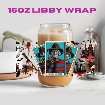 Horror Halloween Tarot Card Collection - 16 oz / 20 oz Libby UV DTF Wrap