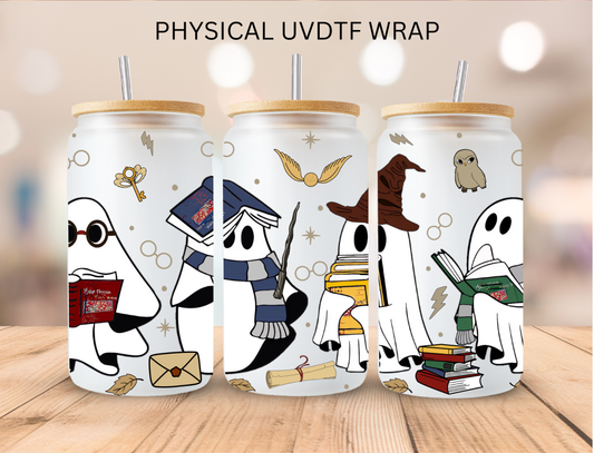 Halloween Ghost Wizards - 16 oz / 20 oz Libby UV DTF Wrap