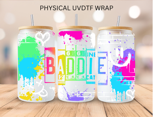 Neon Baddie - 16 oz / 20 oz Libby UV DTF Wrap