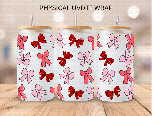 Valentines Multi Bows - 16 oz / 20 oz Libby UV DTF