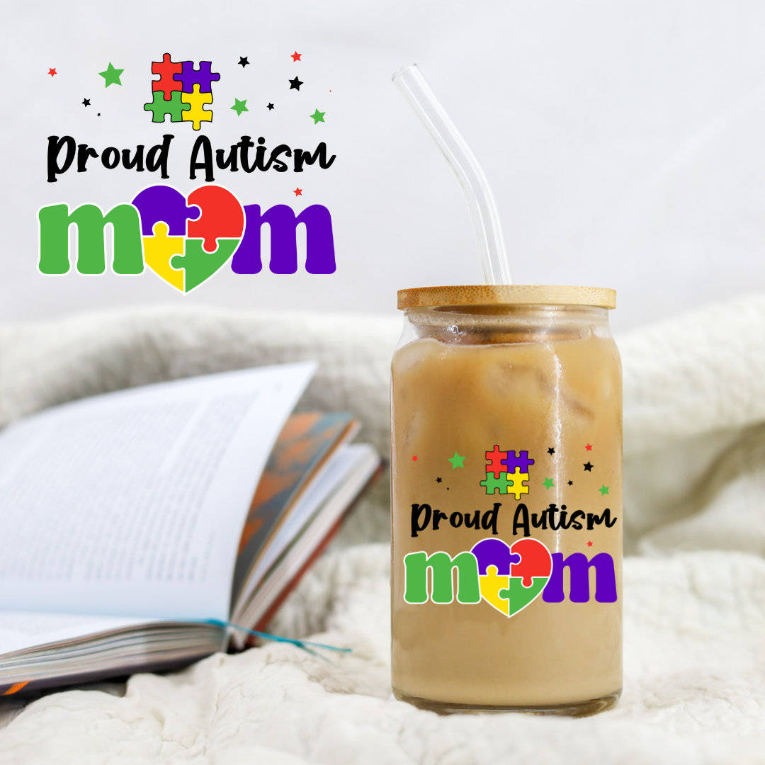 Proud Autism Mom - UV DTF Libby Decal