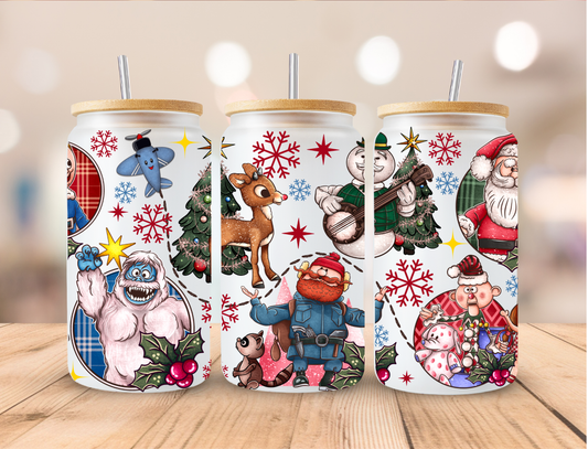 Christmas Frosty Crew - 16 oz / 20 oz Libby UV DTF Wrap