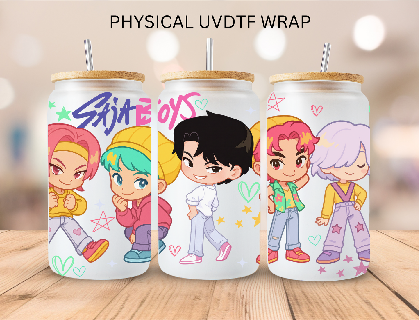 K POP Version 03 - 16 oz / 20 oz Libby UV DTF Wrap
