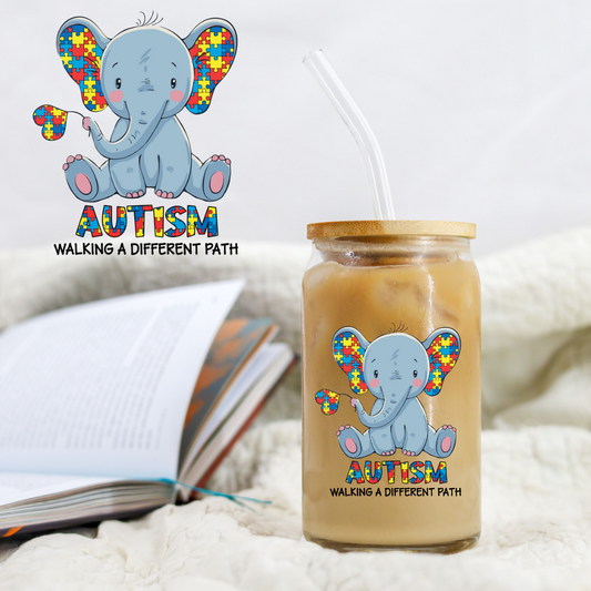 Autism Elephant - UV DTF Libby Decal