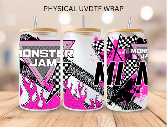 Pink Monster Jam Mini - 16 oz / 20 oz Libby UV DTF
