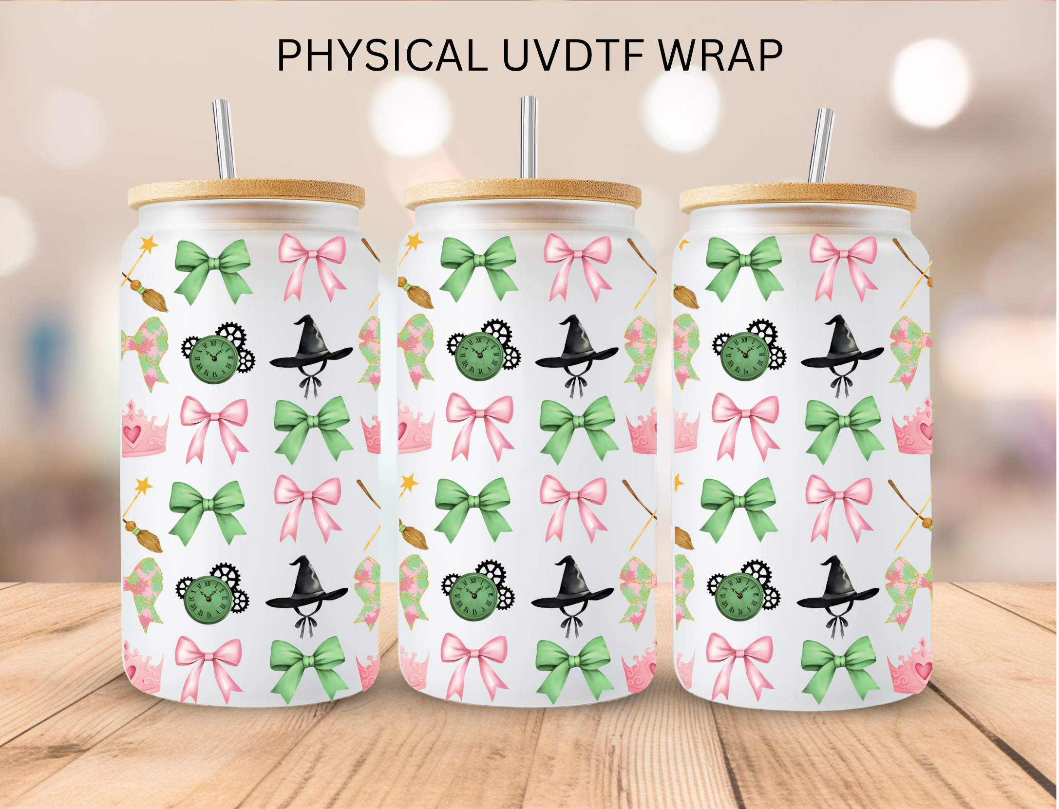 Wicked Movie Ver 3 - 16 oz / 20 oz Libby UV DTF Wrap – Southern Gem ...