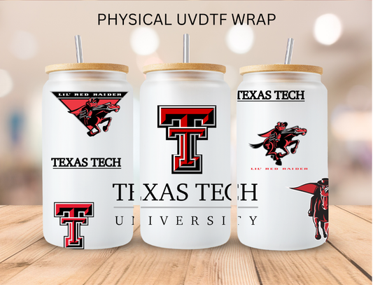 Texas Tech - 16 oz / 20 oz Libby UV DTF Wrap