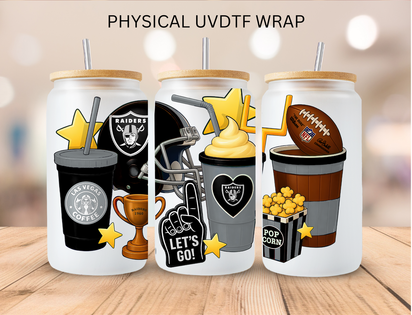 Raiders Coffee - 16 oz / 20 oz Libby UV DTF Wrap