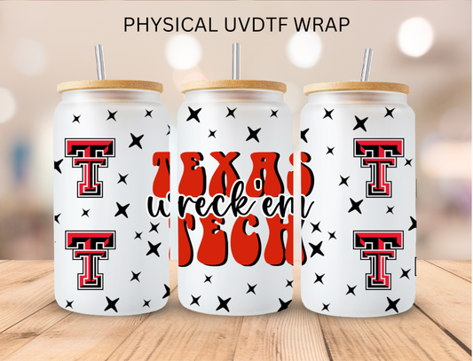 Texas Wreck Em Tech - 16 oz / 20 oz Libby UV DTF Wrap