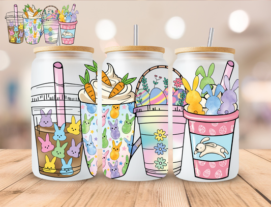 Easter Basket Coffee - 16 oz / 20 oz Libby UV DTF Wrap