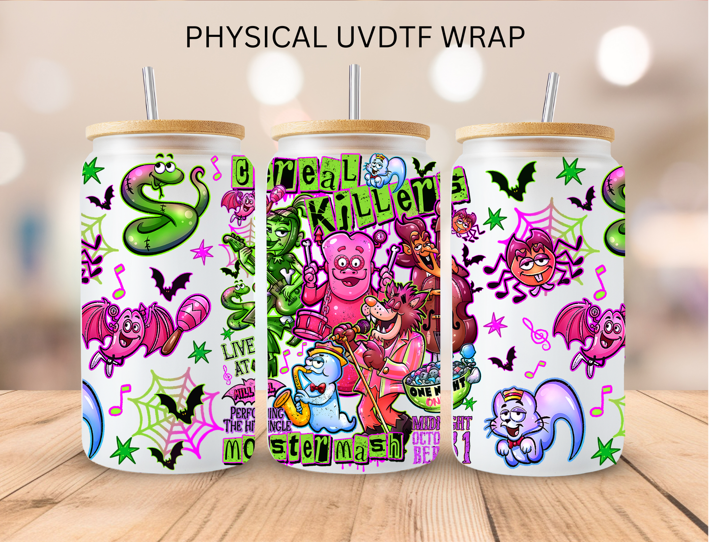 Halloween Monstermash  - 16 oz / 20 oz Libby UV DTF Wrap