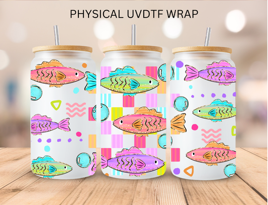 Pastel Fish - 16 oz / 20 oz Libby UV DTF Wrap