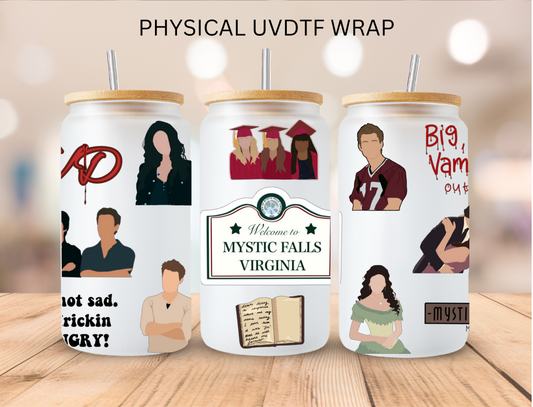 Watercolor Mystic Falls - 16 oz / 20 oz Libby UV DTF