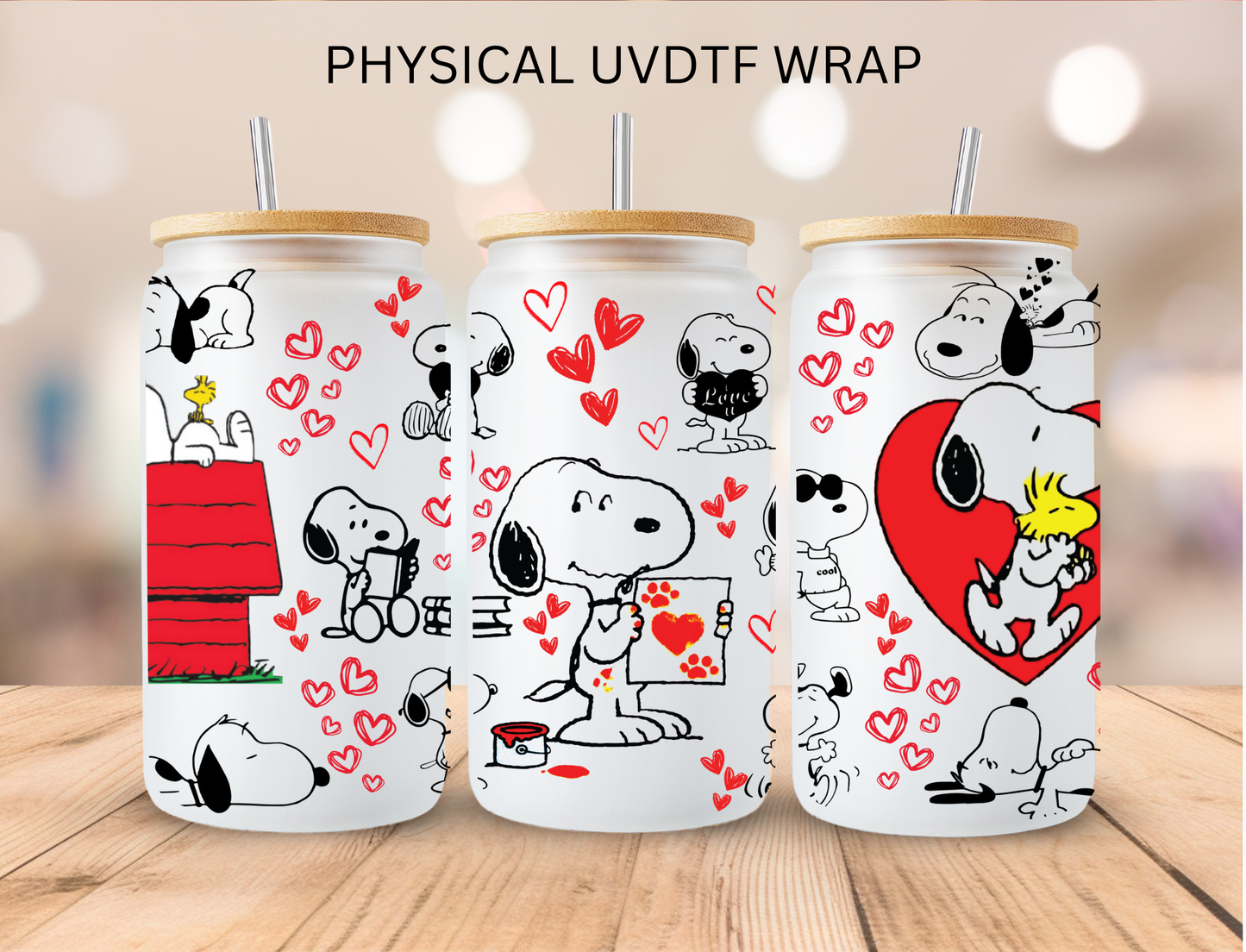 Valentine Snoopy - 16 oz / 20 oz Libby UV DTF