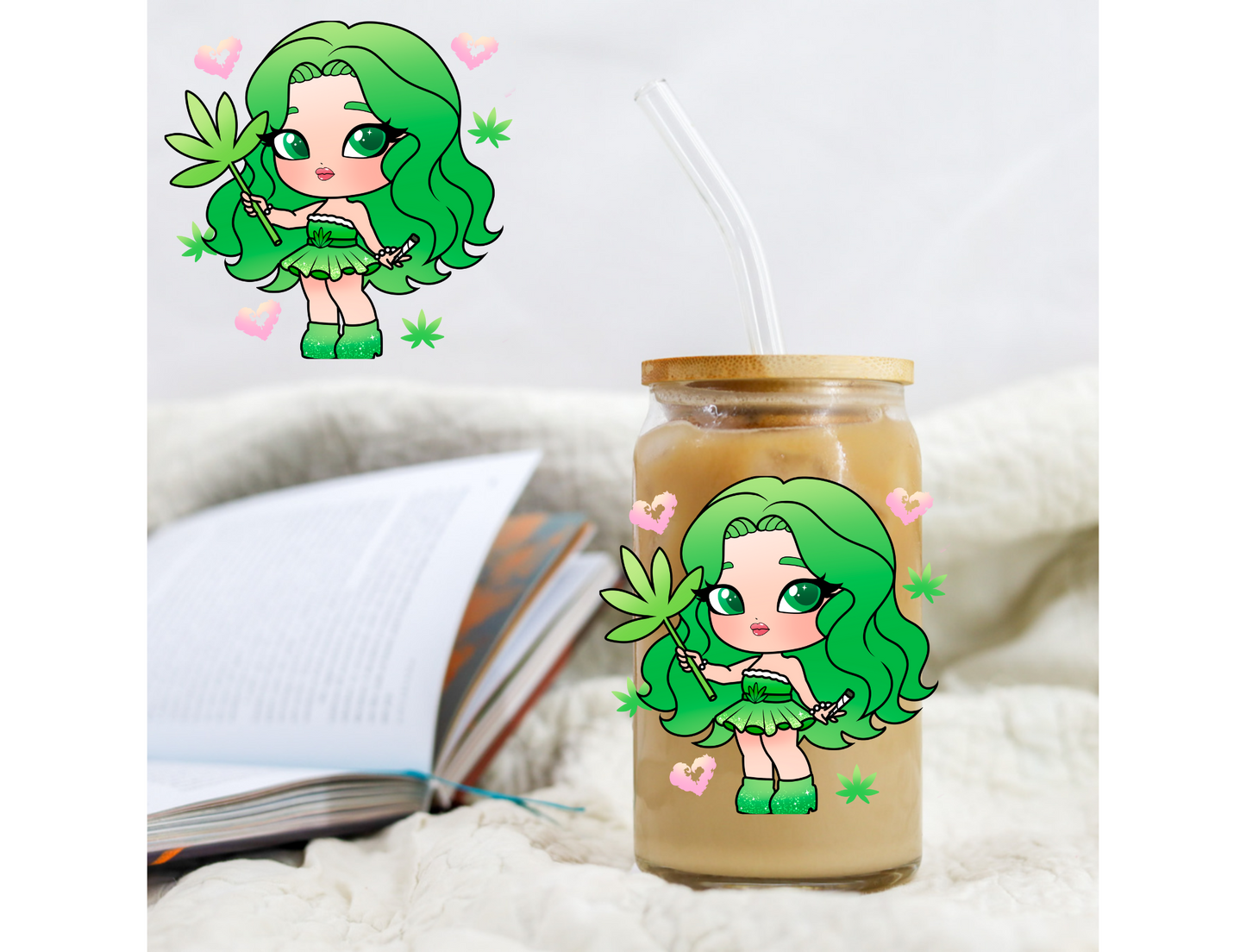 420 Heart Girl - UVDTF decals