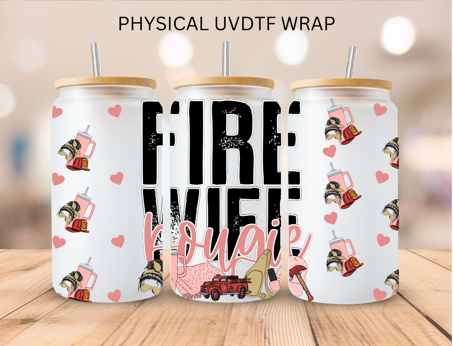 Bougee Wife Mom Collection - 16 oz / 20 oz Libby UV DTF