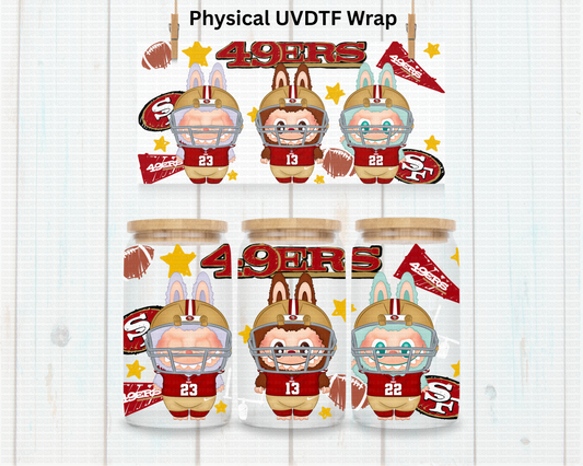 Niners Football LaBu Bear - 16 oz / 20 oz Libby UV DTF