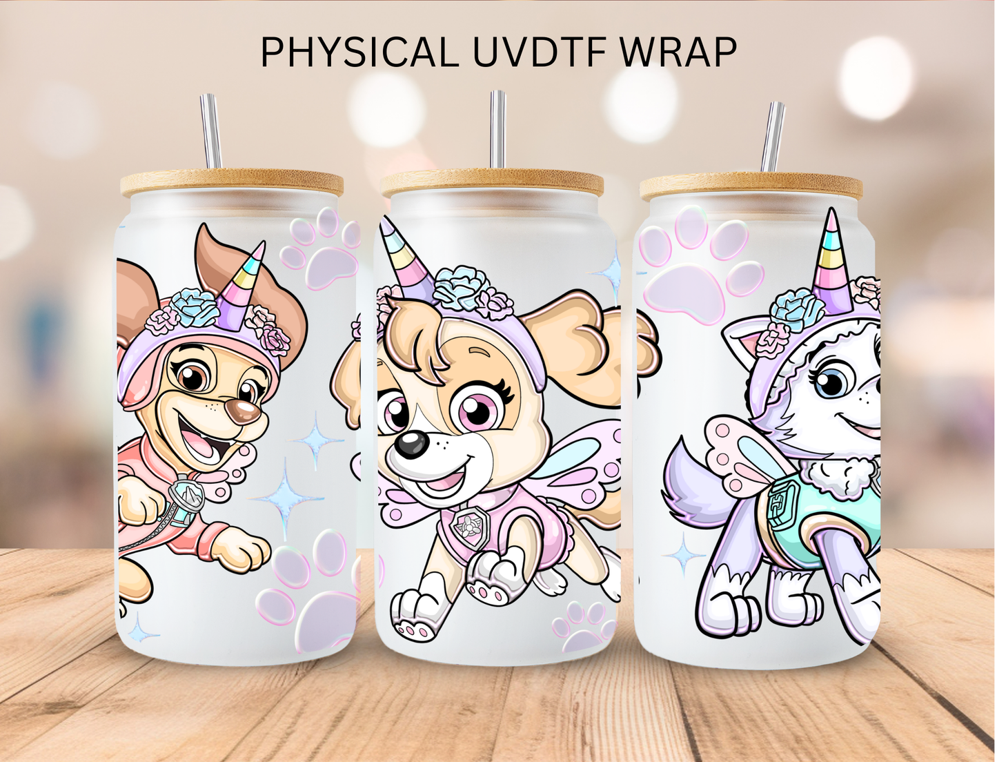 Unicorn Dogs - 16 oz / 20 oz Libby UV DTF