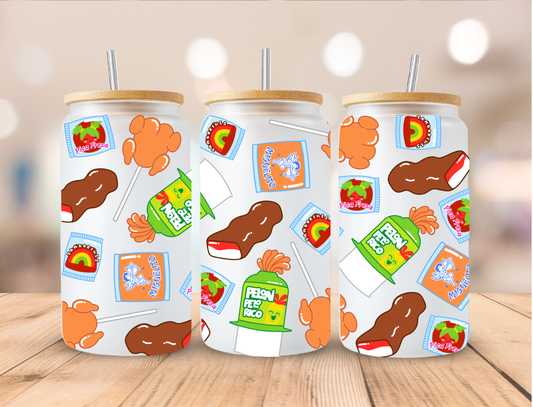 Mexican Snacks Treats - 16 oz / 20 oz Libby UV DTF Wrap