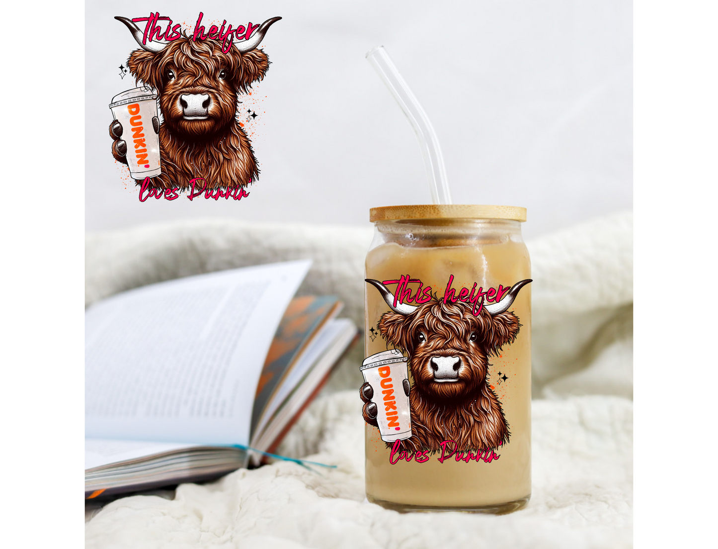 This Heifer Loves Dunkin (2) - UVDTF decals