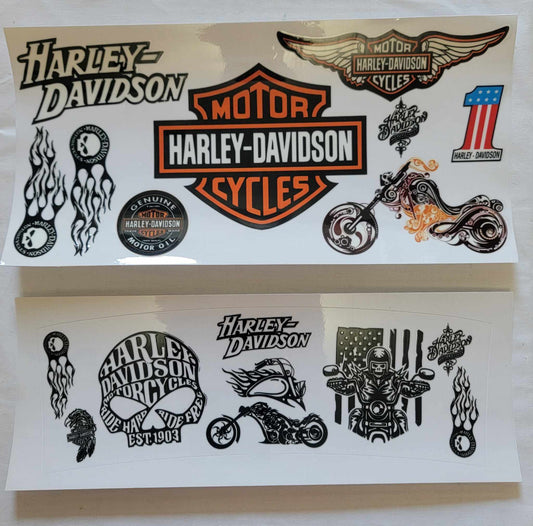 Harley Motorcycle - UVDTF 40 oz Tumbler Wrap RTS