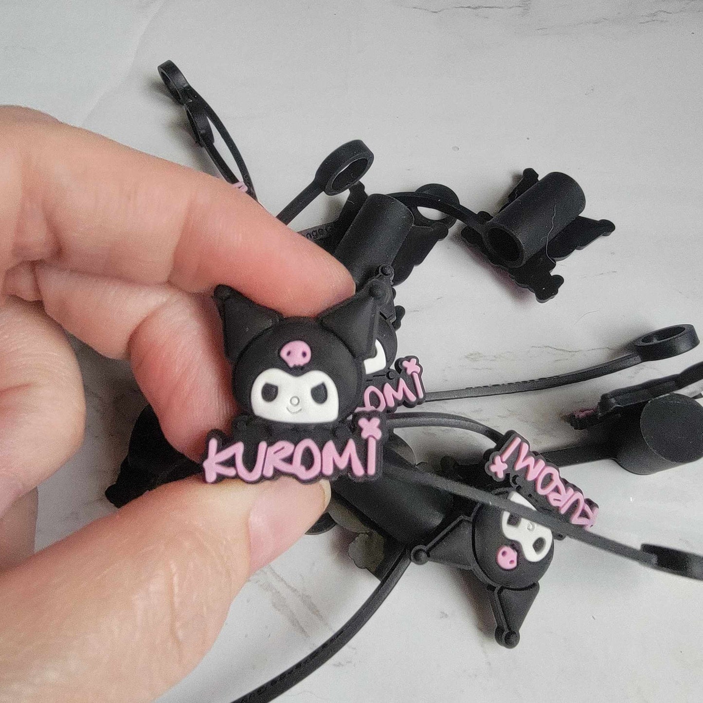 Kuromi Kitty - Silicone Straw Toppers 8 mm
