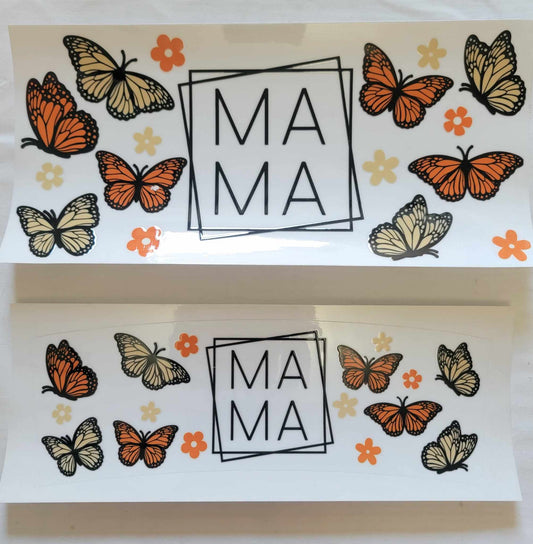 Boho MA MA Butterflies Mothers Day - UVDTF 40 oz Tumbler Wrap RTS