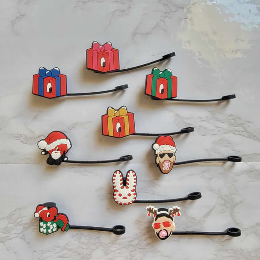 Bad Bunny Christmas - Silicone Straw Toppers