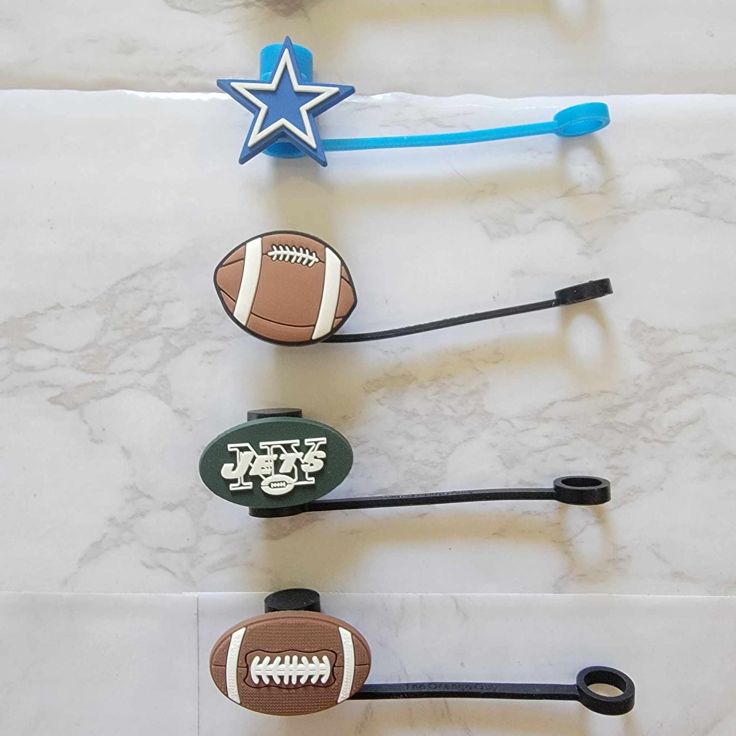 Sports Team Mix - Silicone Straw Toppers