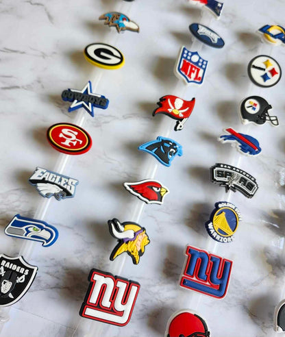 Sports Teams - Silicone Straw Charms