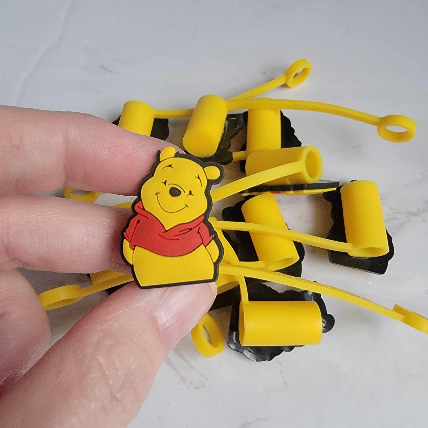 Yellow Bear - Silicone Straw Toppers 8 mm