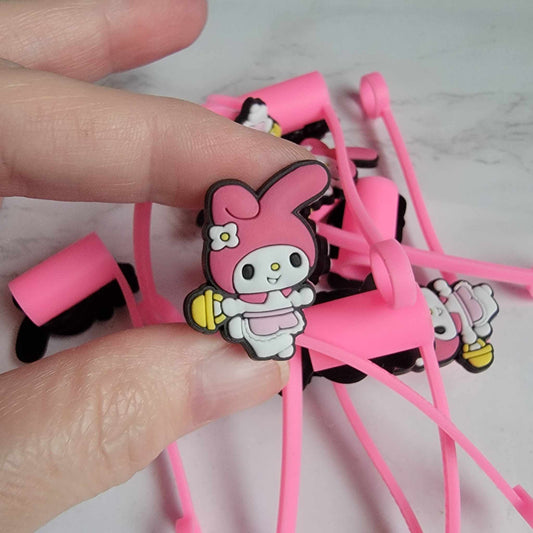 My Melody Kuromi - Silicone Straw Toppers 8 mm