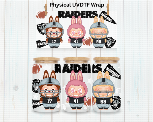 Raider Football LaBu Bear - 16 oz / 20 oz Libby UV DTF