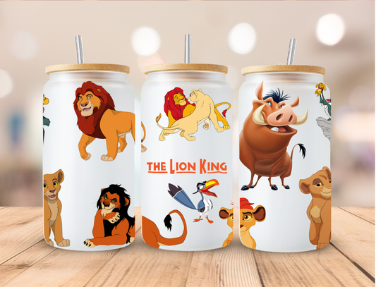 Lion King Family - 16 oz / 20 oz Libby UV DTF Wrap