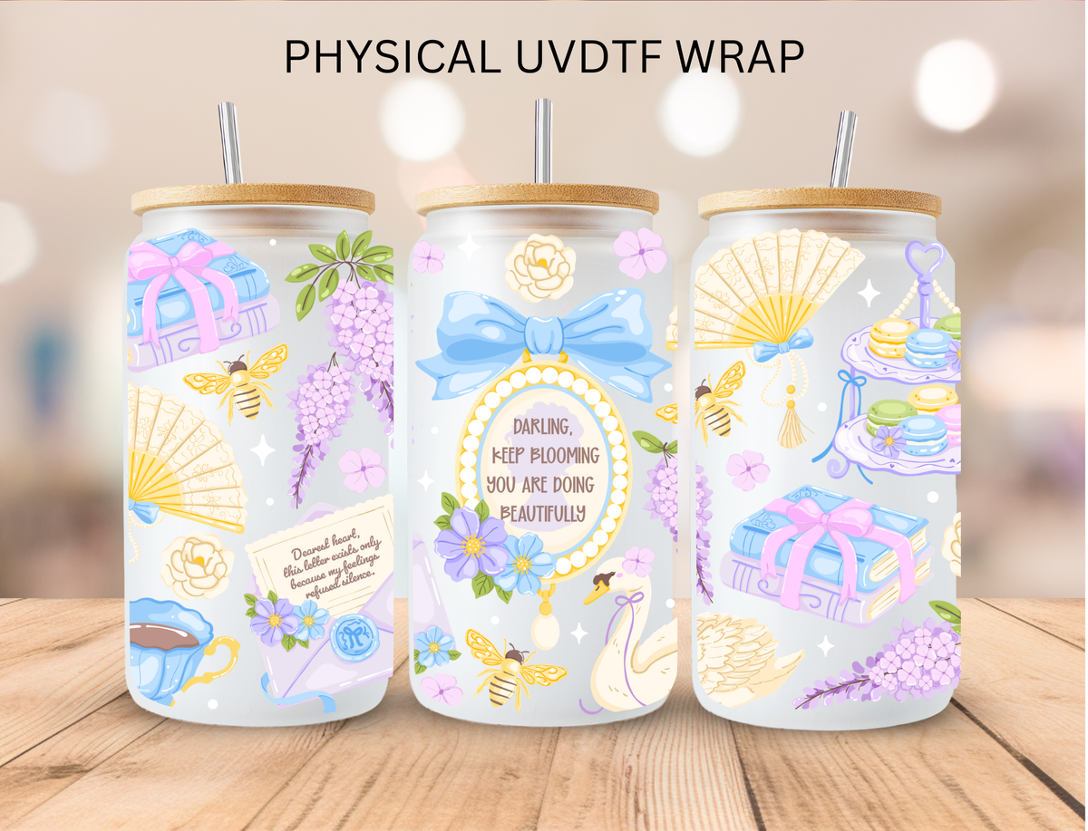 Darling Keep Blooming  - 16 oz / 20 oz Libby UV DTF