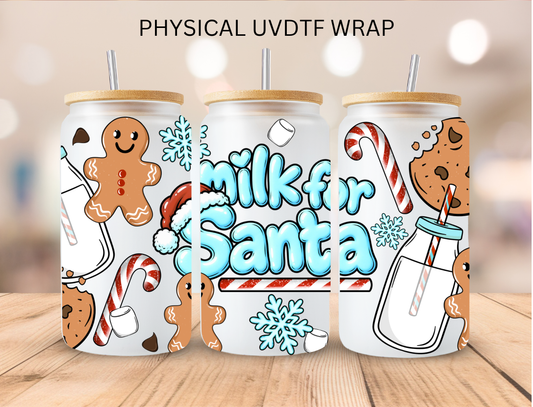Milk or Santa - 16 oz / 20 oz Libby UV DTF Wrap