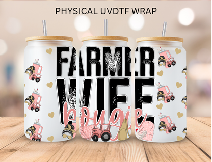 Bougee Wife Mom Collection - 16 oz / 20 oz Libby UV DTF